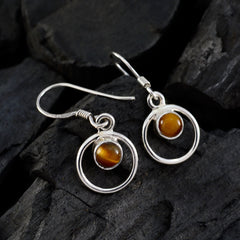 Tiger-Eye-Middle-Eastern-Sara-multiple-Dangle-Brown-Sterling-Silver-Earring