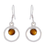 Tiger-Eye-Middle-Eastern-Sara-multiple-Dangle-Brown-Sterling-Silver-Earring