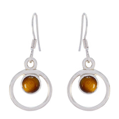 Tiger-Eye-Middle-Eastern-Sara-multiple-Dangle-Brown-Sterling-Silver-Earring