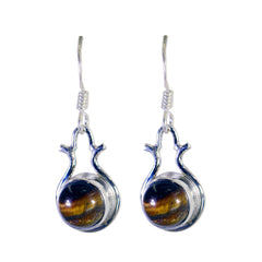 Tiger-Eye-Mexican-Sofía-multiple-Dangle-Brown-Silver-Earring