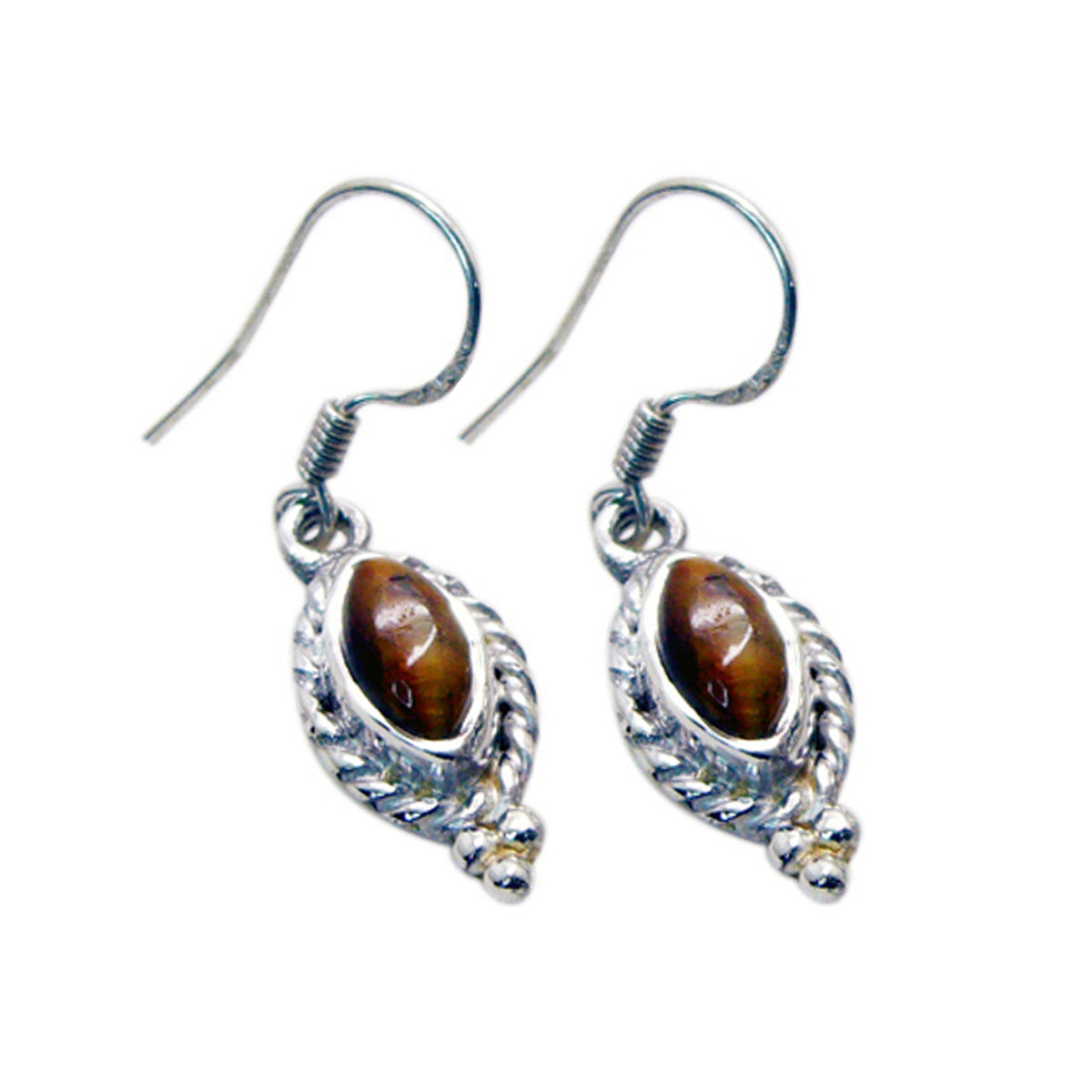 Tiger-Eye-Australian-Teresa-multiple-Dangle-Brown-925-Sterling-Silver-Earring
