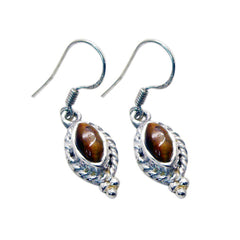 Tiger-Eye-Australian-Teresa-multiple-Dangle-Brown-925-Sterling-Silver-Earring