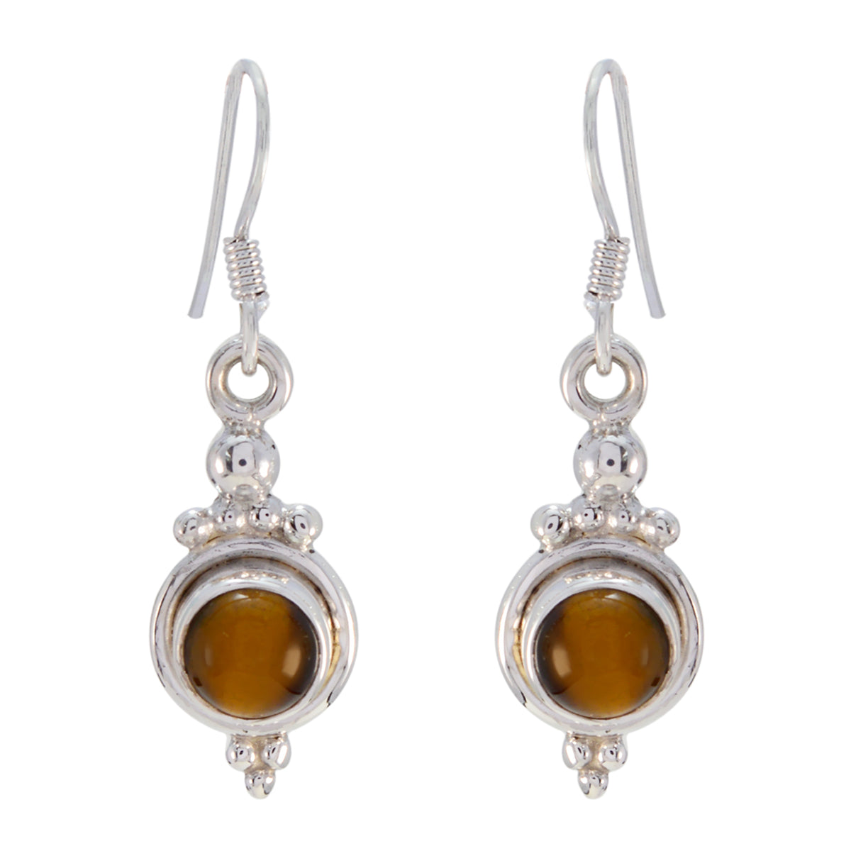 Tiger-Eye-Spanish-Valentina-multiple-Dangle-Brown-Sterling-Silver-Earring