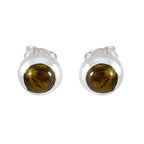 Tiger-Eye-Australian-Constanza-Solitaire-Stud-Brown-92.5-Silver-Earring