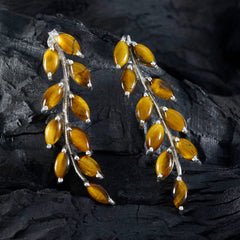 Tiger-Eye-Middle-Eastern-Patricia-multiple-Stud-Brown-925-Sterling-Silver-Earring