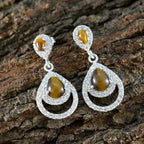 Tiger-Eye-African-Yuki-multiple-Stud-Brown-92.5-Silver-Earring