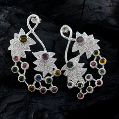 Tourmaline-Indian-Meera-multiple-Dangle-multicolor-92.5-Silver-Earring
