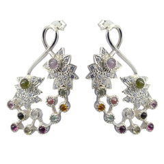 Tourmaline-Indian-Meera-multiple-Dangle-multicolor-92.5-Silver-Earring