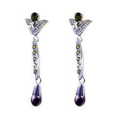 Tourmaline-Indian-Nisa-multiple-Stud-multicolor-925-Sterling-Silver-Earring