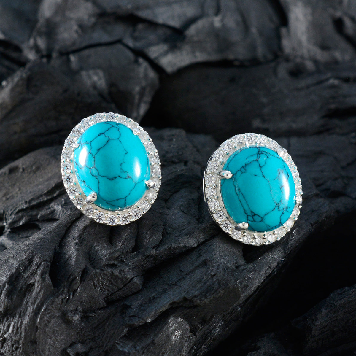 Turquoise-American-Alina-multiple-Stud-Blue-Sterling-Silver-Earring