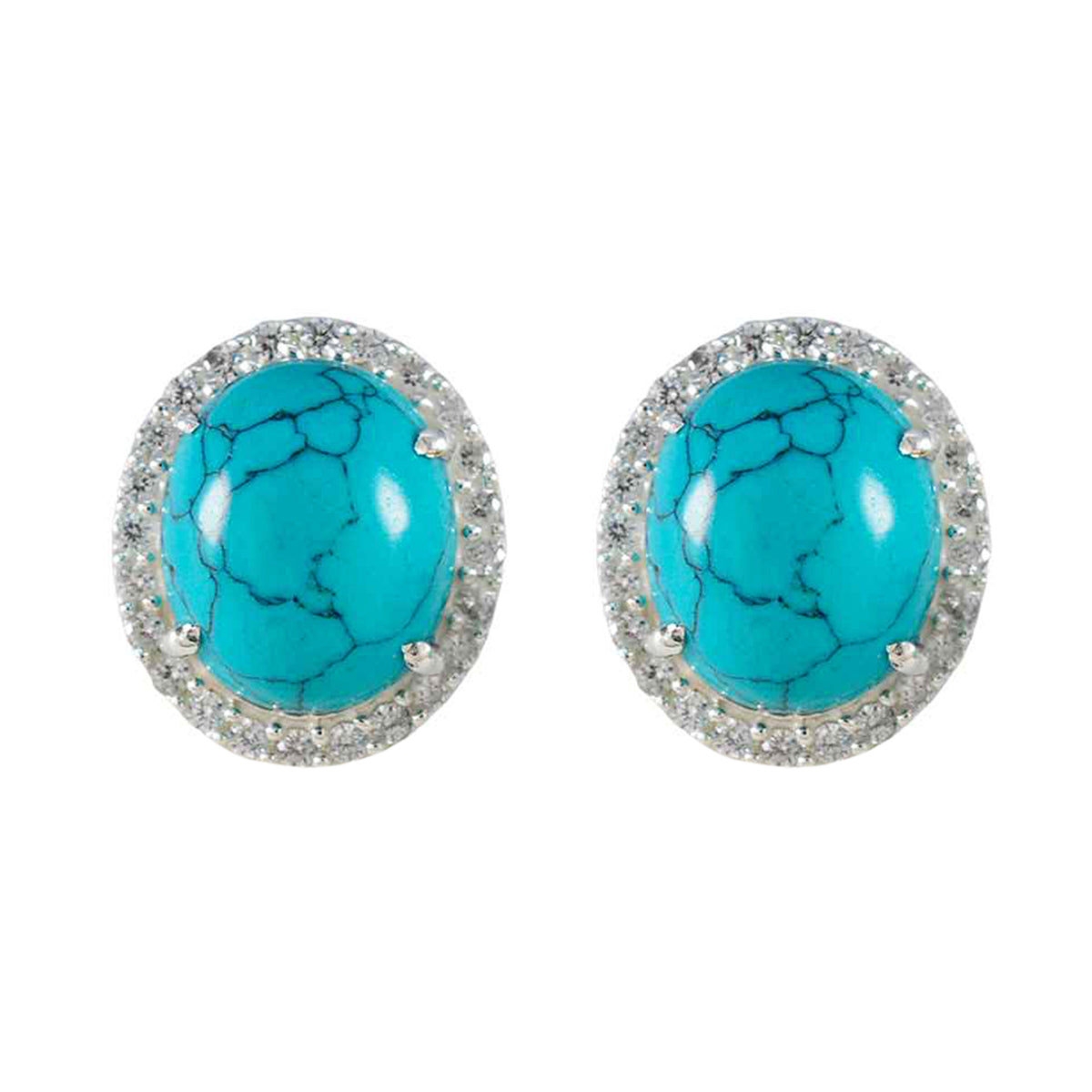 Turquoise-American-Alina-multiple-Stud-Blue-Sterling-Silver-Earring Hoofdafbeelding