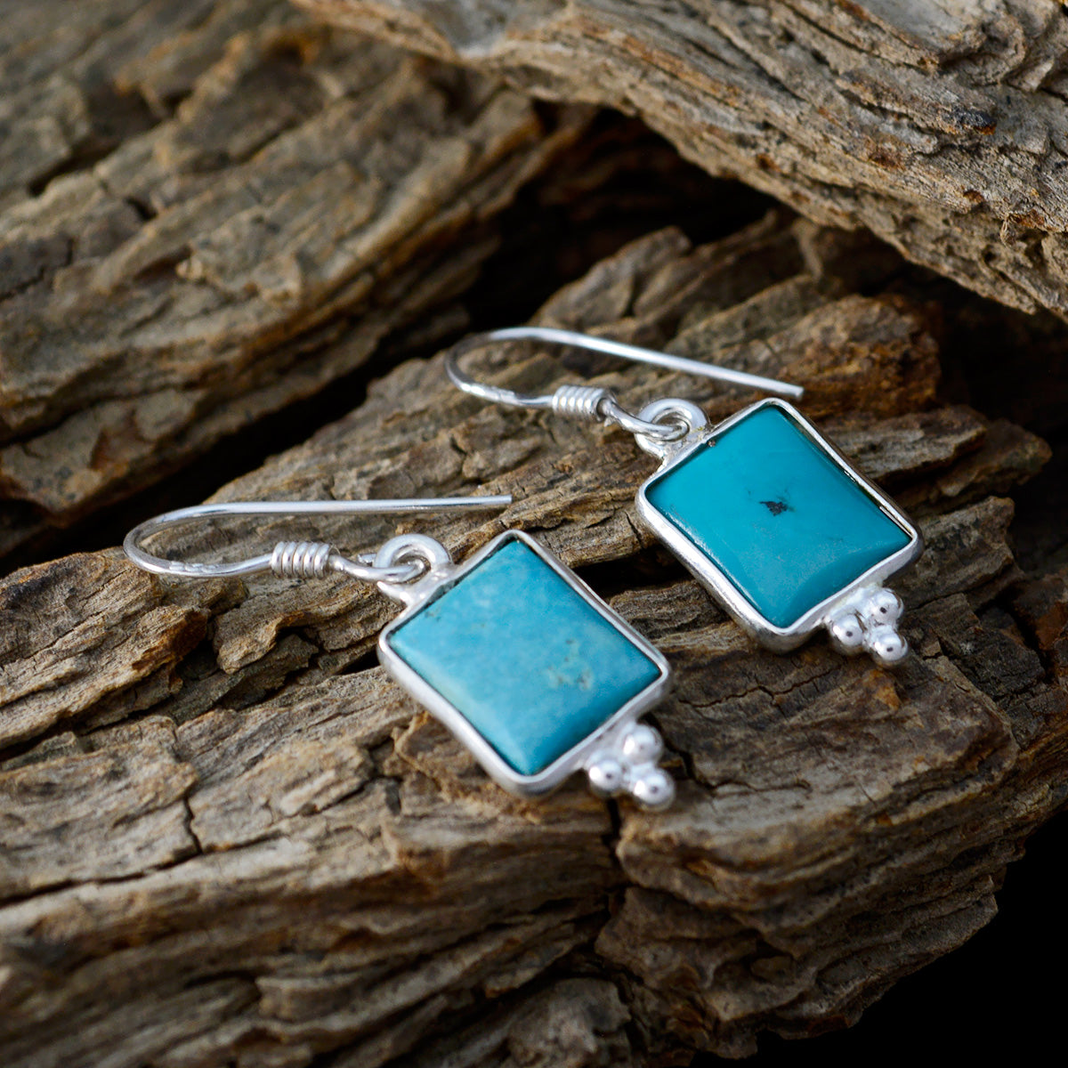 Turquoise-Japanese-Anna-multiple-Dangle-Blue-92.5-Silver-Earring