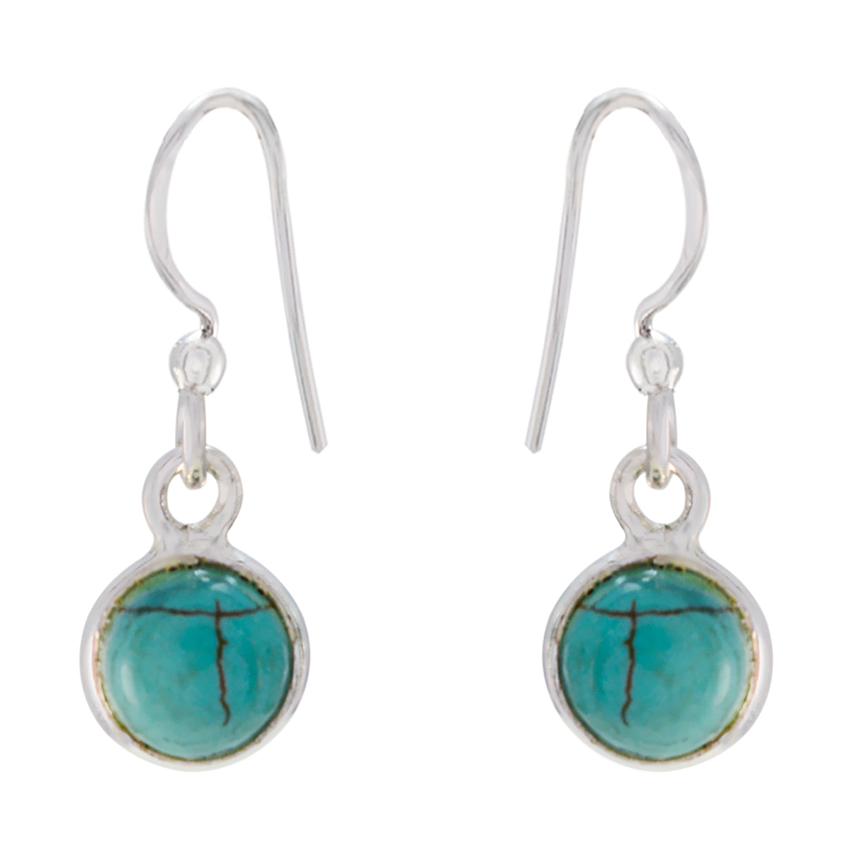 Turquoise-French-Bella-multiple-Dangle-Blue-925-Silver-Earring Hoofdafbeelding
