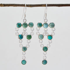 Turquoise-German-Bianca-multiple-Dangle-Blue-925-Sterling-Silver-Earring