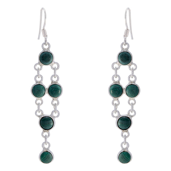 Turquoise-Russian-Camilla-multiple-Dangle-Blue-Silver-Earring