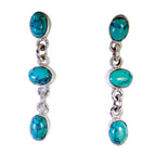 Turquoise-Spanish-Bella-multiple-Dangle-Blue-92.5-Silver-Earring