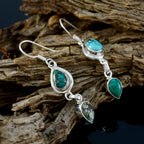 Turquoise-Latin-American-Bianca-multiple-Dangle-Blue-Silver-Earring