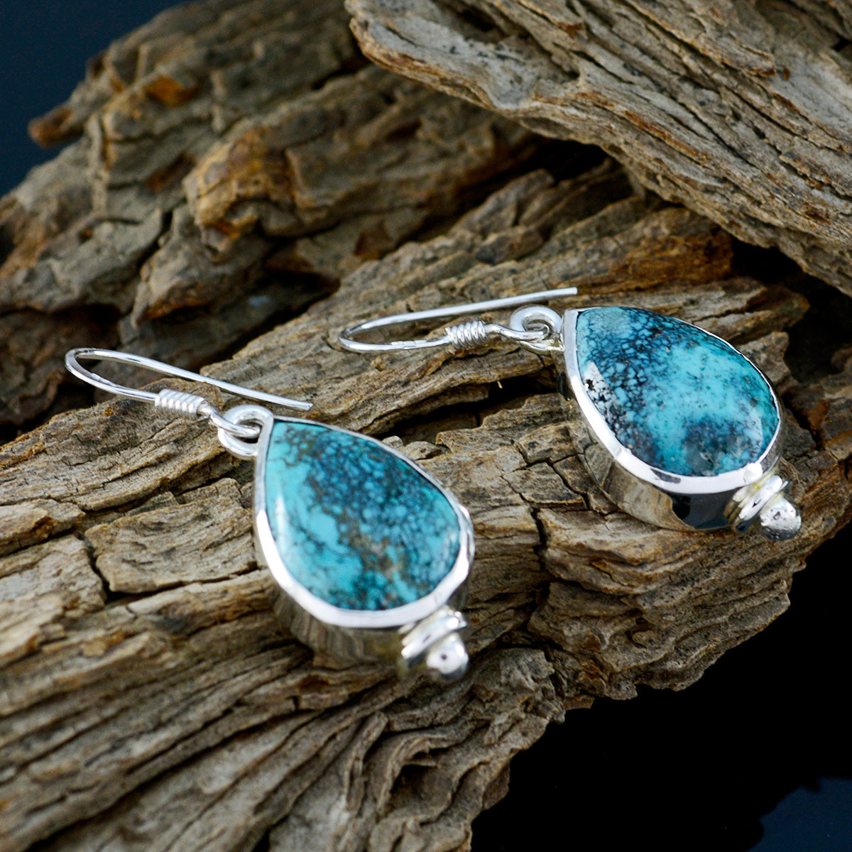 Turquoise-German-Camilla-multiple-Dangle-Blue-92.5-Silver-Earring