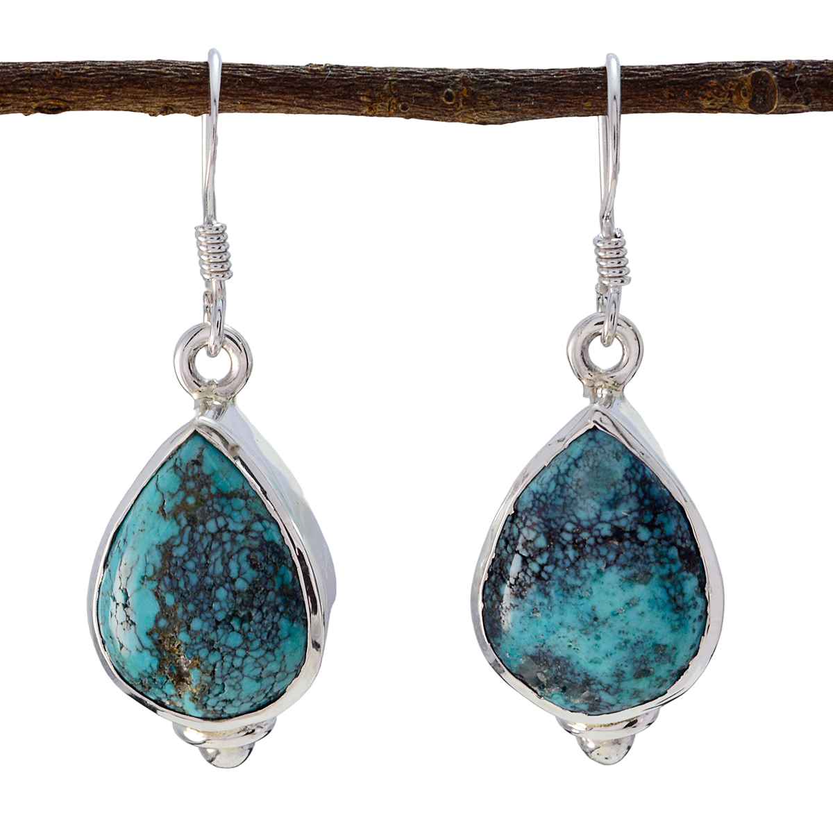 Turquoise-German-Camilla-multiple-Dangle-Blue-92.5-Silver-Earring