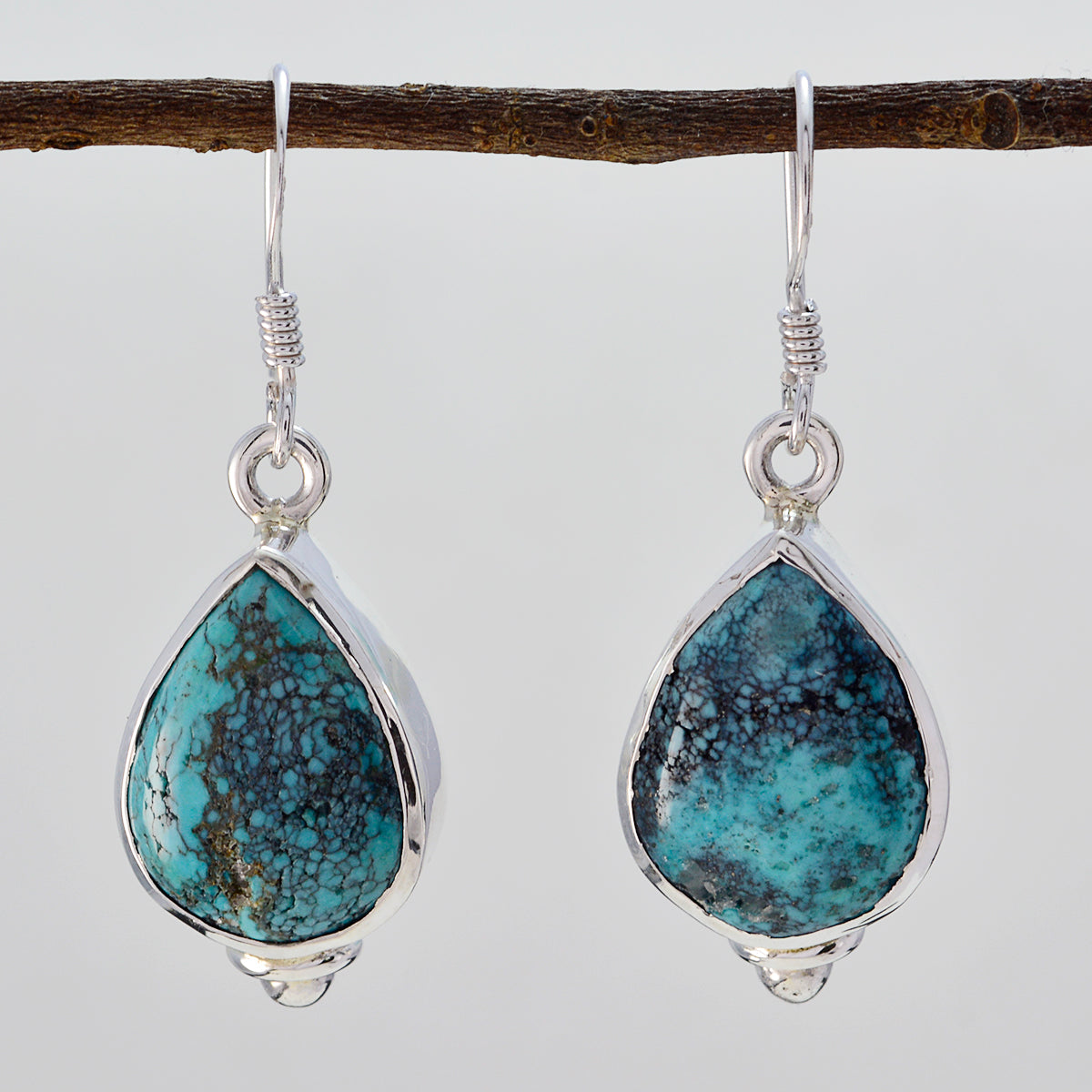 Turquoise Duitse Camilla meervoudige Dangle Blue 92,5 Zilveren Oorbel Secundaire afbeelding