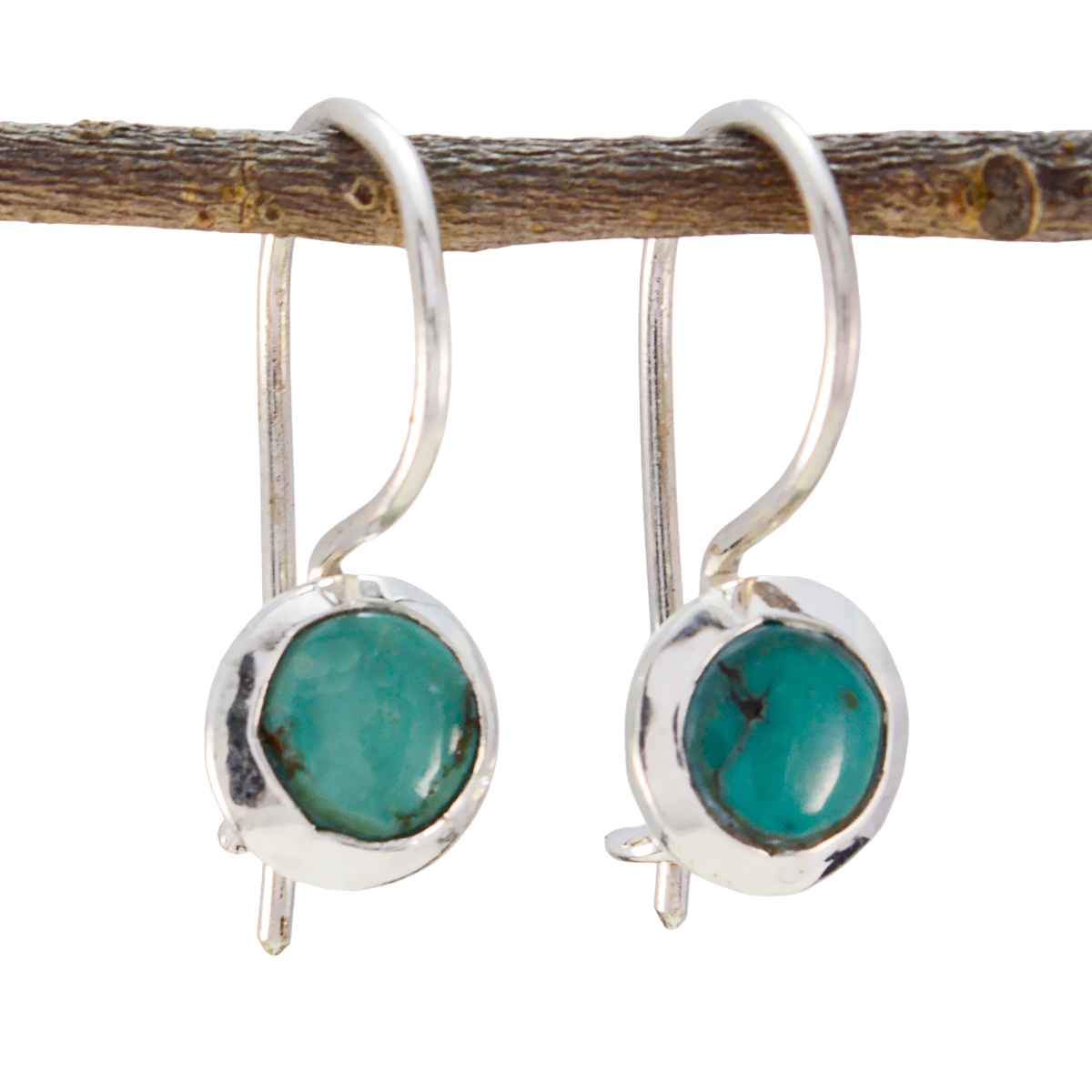 Turquoise-African-Charlotte-multiple-Dangle-Blue-925-Sterling-Silver-Earring