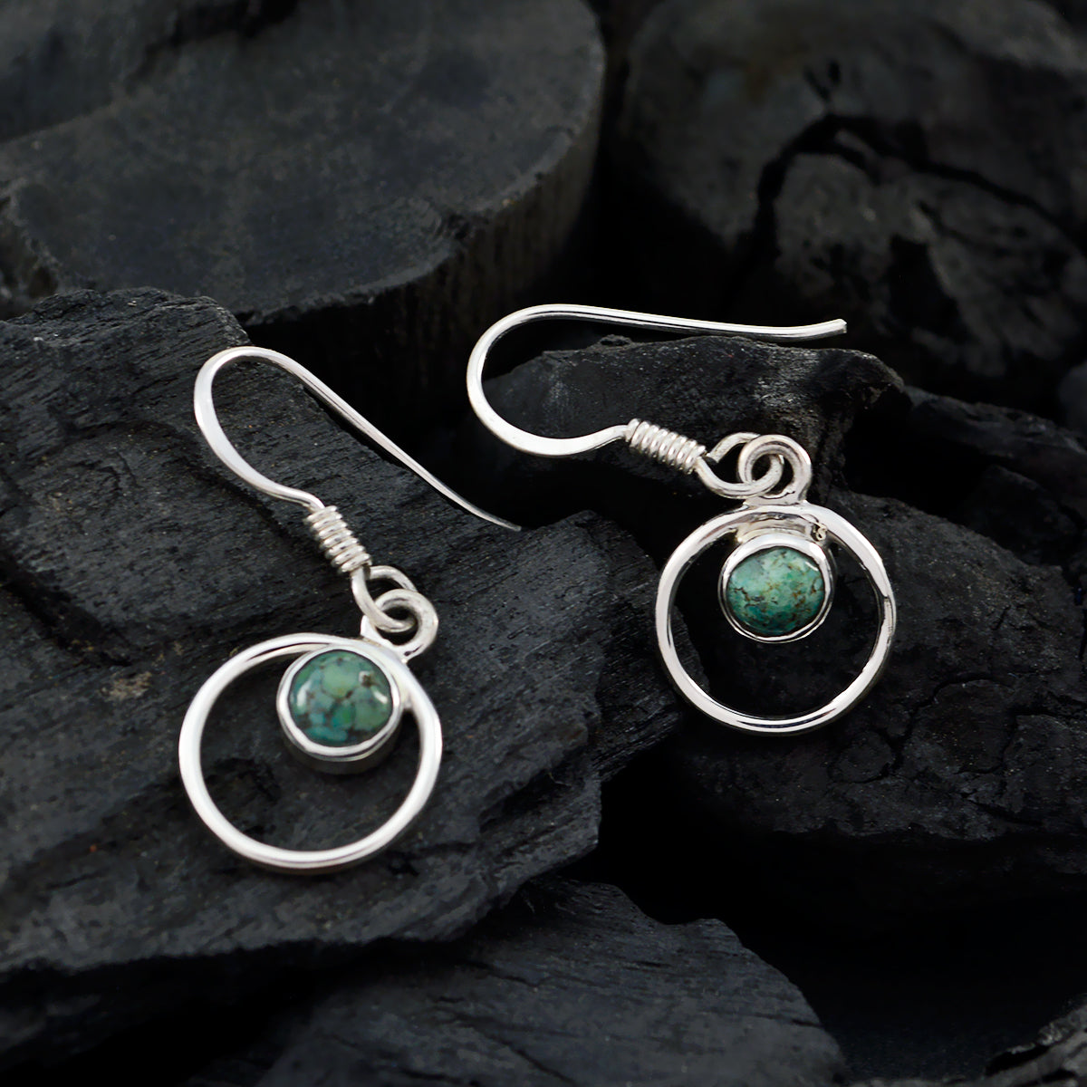 Turquoise-Russian-Chloe-multiple-Dangle-Blue-Silver-Earring