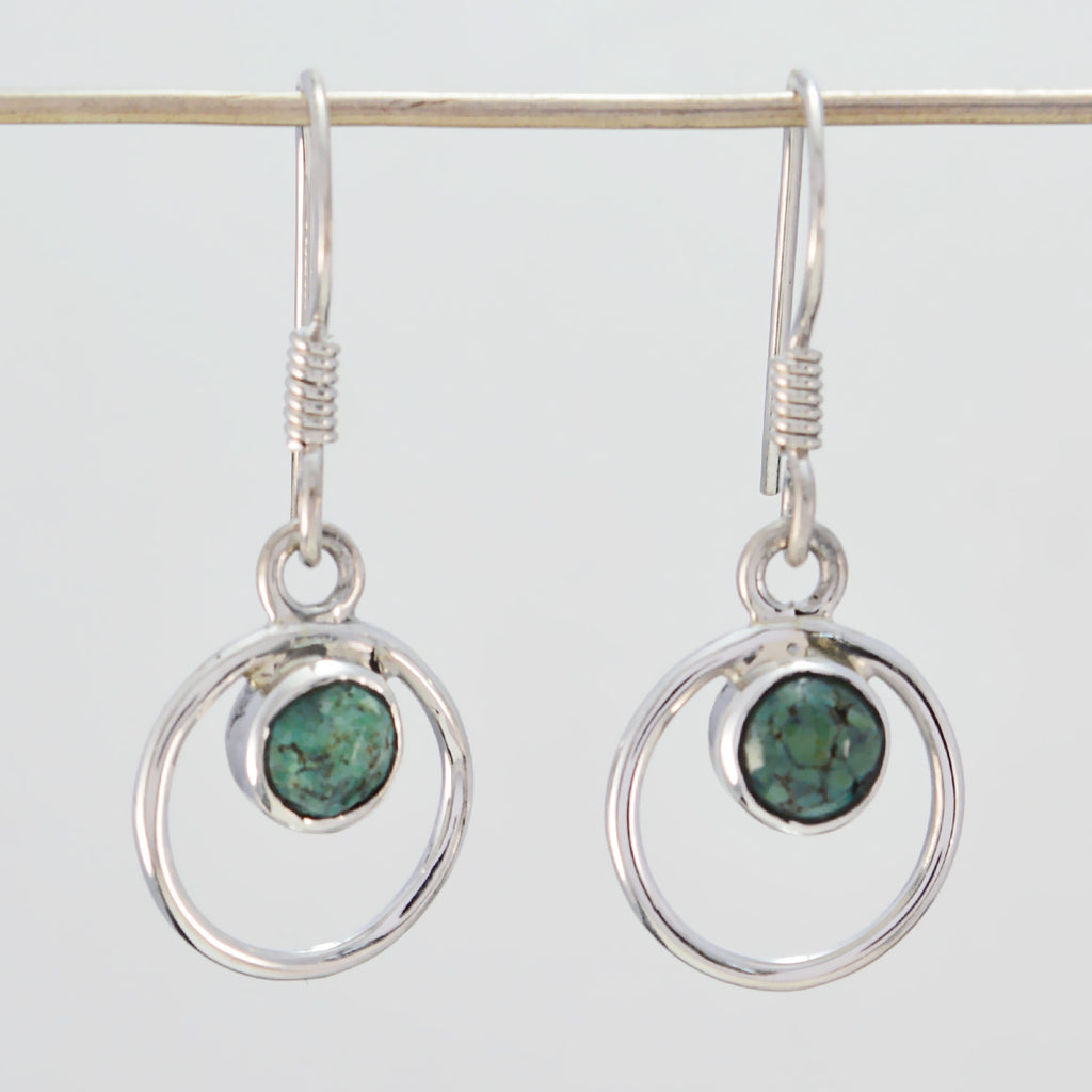 Turquoise-Russian-Chloe-multiple-Dangle-Blue-Silver-Earring