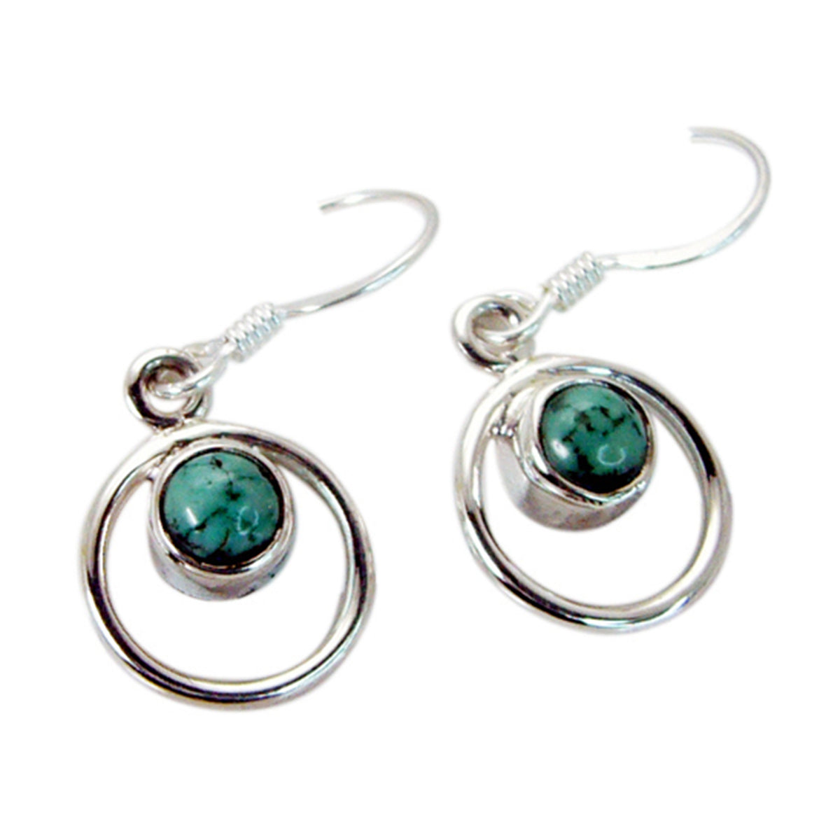 Turquoise-Russian-Chloe-multiple-Dangle-Blue-Silver-Earring