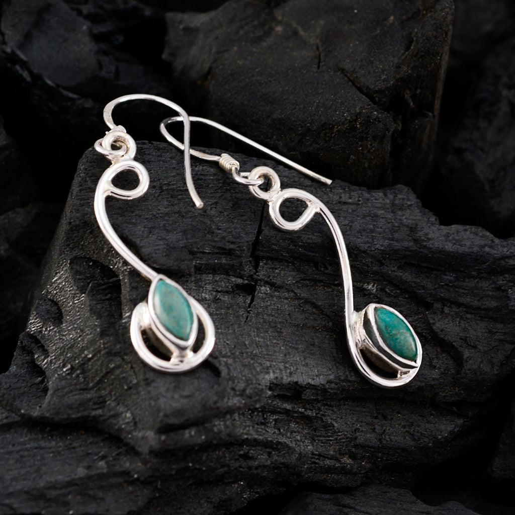 Turquoise-Australian-Milagros-multiple-Dangle-Blue-Sterling-Silver-Earring