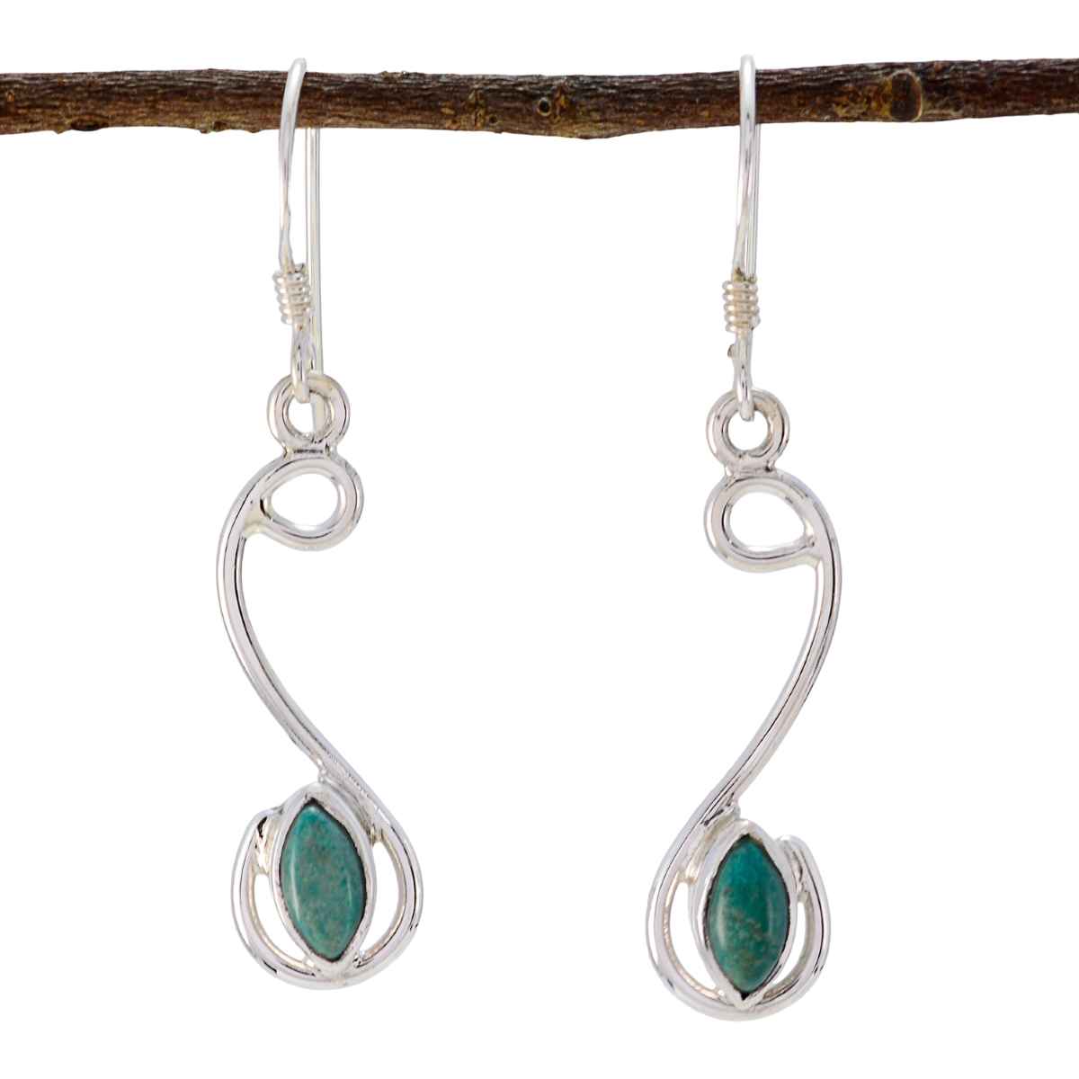 Turquoise-Australian-Milagros-multiple-Dangle-Blue-Sterling-Silver-Earring
