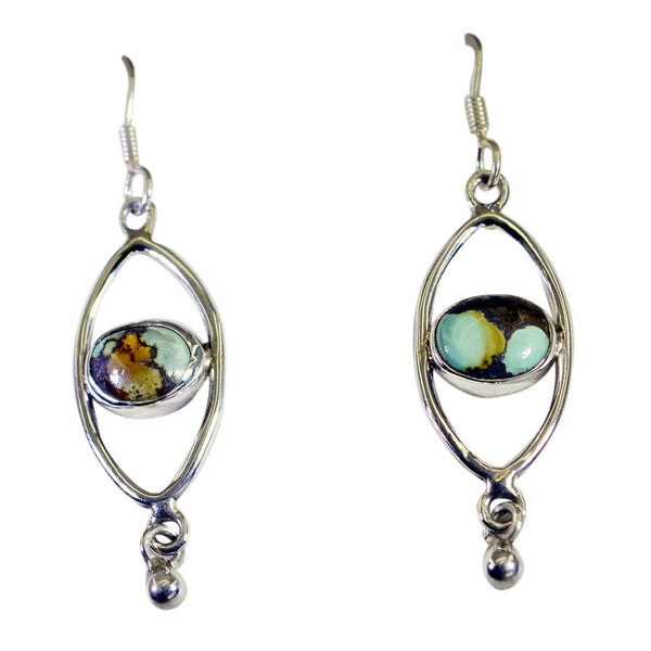 Turquoise-Mexican-Lili-multiple-Dangle-Blue-Silver-Earring