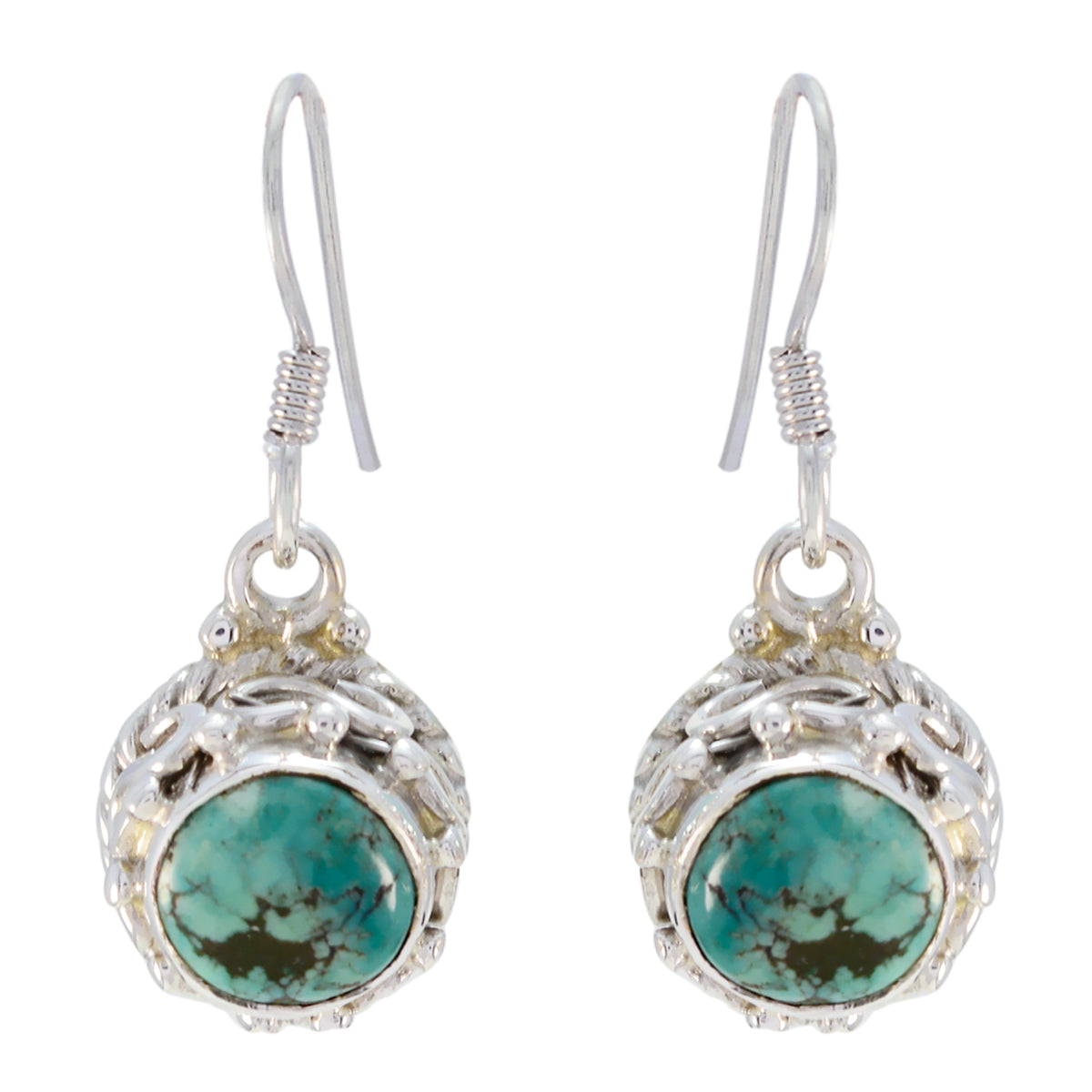 Turquoise-American-Natalie-multiple-Dangle-Blue-925-Sterling-Silver-Earring