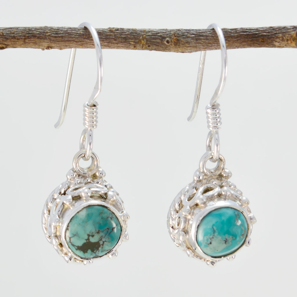 Turquoise-American-Natalie-multiple-Dangle-Blue-925-Sterling-Silver-Earring