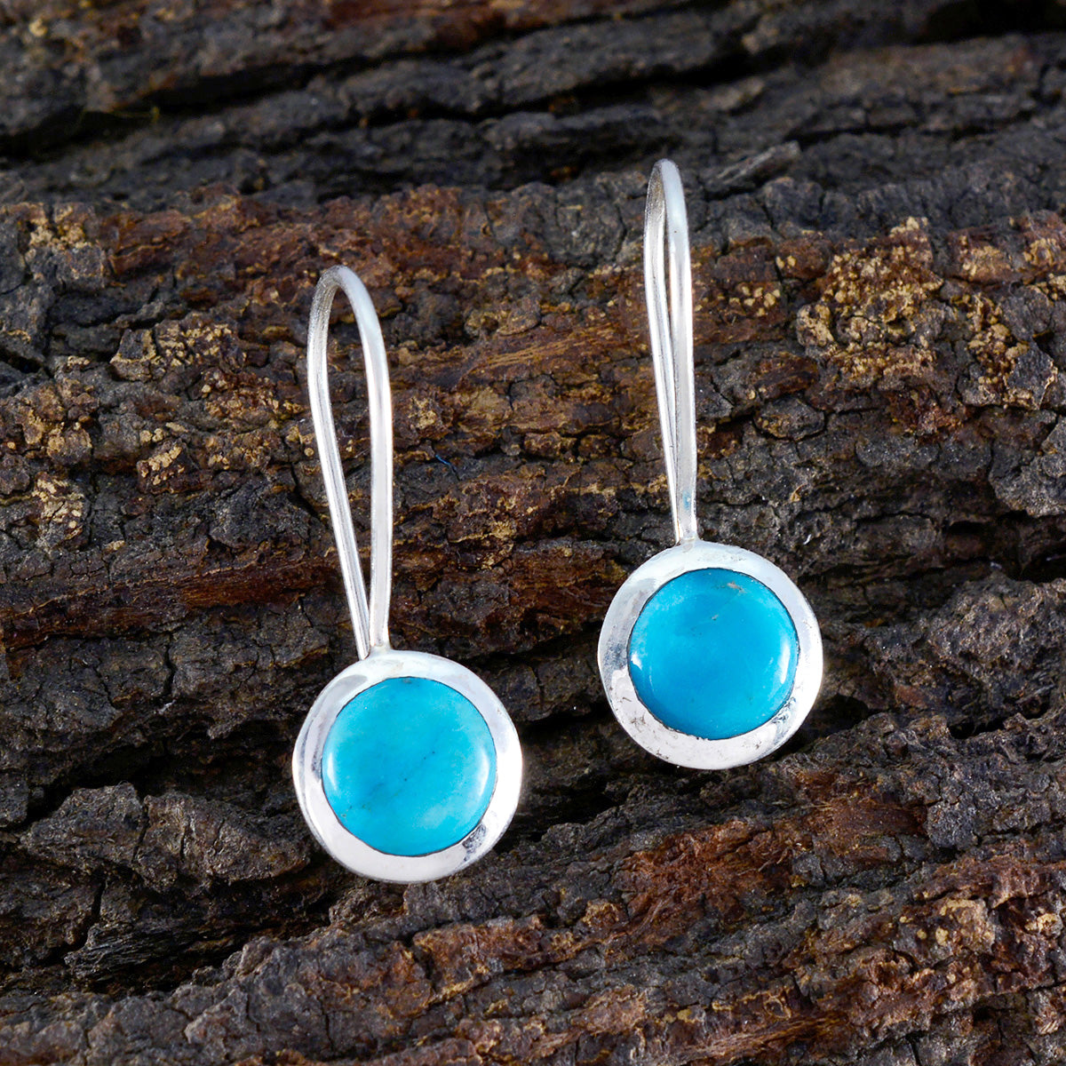 Turquoise-Mexican-Addison-Solitaire-Dangle-multicolor-925-Sterling-Silver-Earring