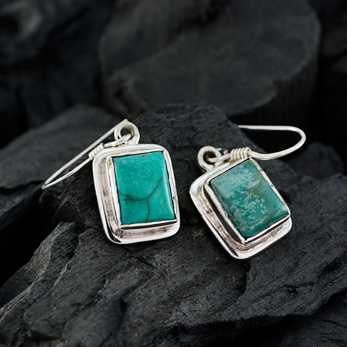 Turquoise-Middle-Eastern-Emilia-Solitaire-Dangle-Blue-925-Silver-Earring