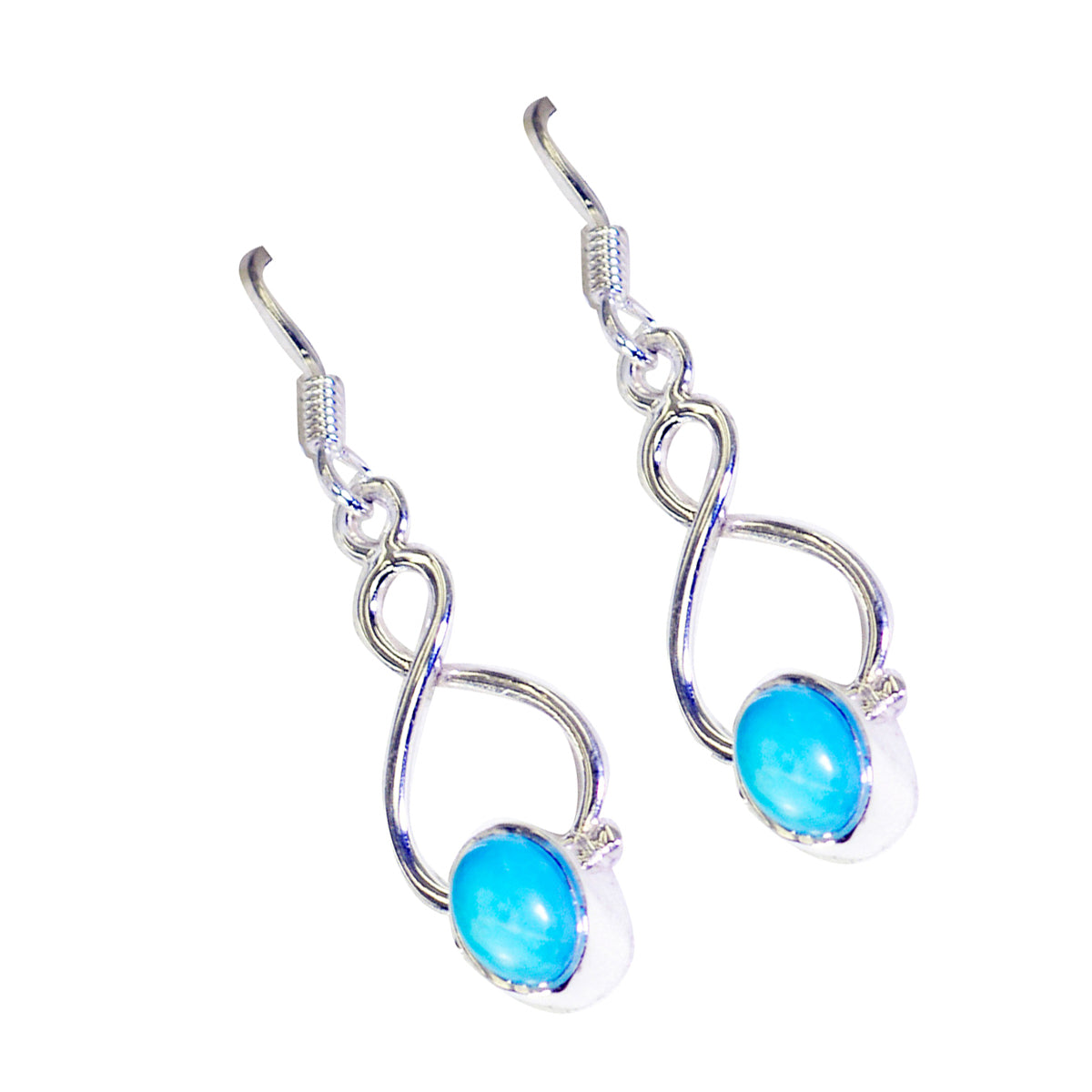 Turquoise-Mexican-Emily-Solitaire-Dangle-Blue-92.5-Silver-Earring