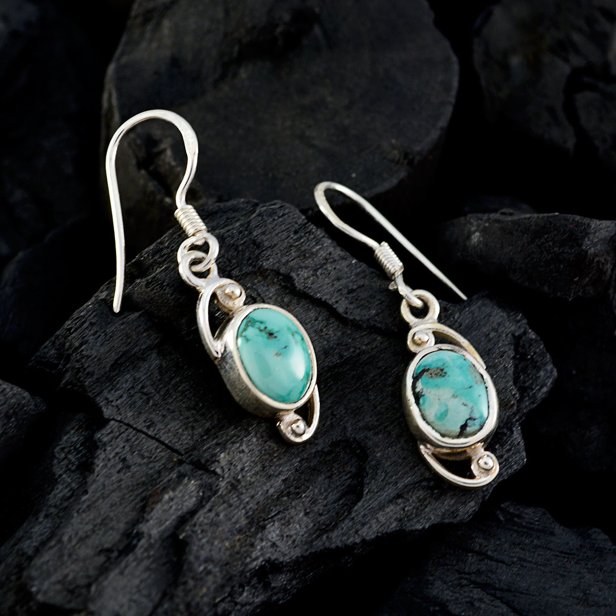 Turquoise-Australian-Emma-Solitaire-Dangle-Blue-925-Sterling-Silver-Earring
