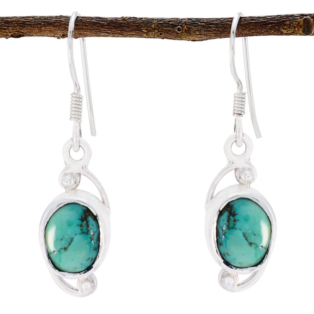 Turquoise-Australian-Emma-Solitaire-Dangle-Blue-925-Sterling-Silver-Earring