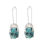 Turquoise-African-Jiwoo-Solitaire-Dangle-multicolor-Sterling-Silver-Earring