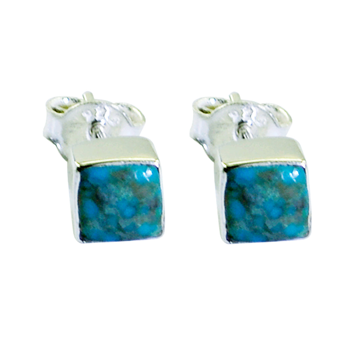 Turquoise-Spanish-Yuna-Solitaire-Stud-Blue-925-Sterling-Silver-Earring