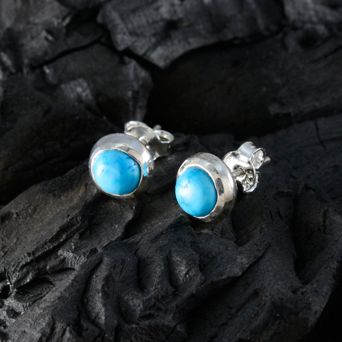 Turquoise-Spanish-Daniela-Solitaire-Stud-Blue-Sterling-Silver-Earring