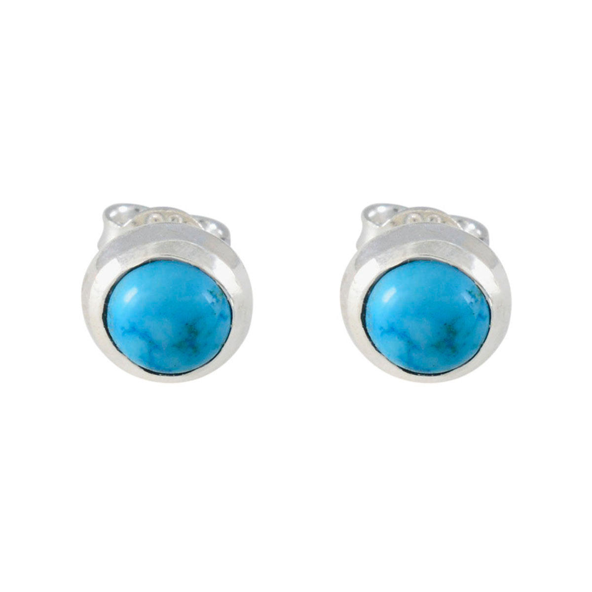 Turquoise-Spanish-Daniela-Solitaire-Stud-Blue-Sterling-Silver-Earring Image principale du produit