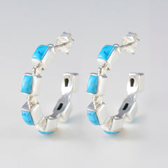 Turquoise-Korean-Autumn-multiple-Stud-Blue-92.5-Silver-Earring