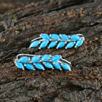 Turquoise-Mexican-Maya-multiple-Stud-Blue-Silver-Earring