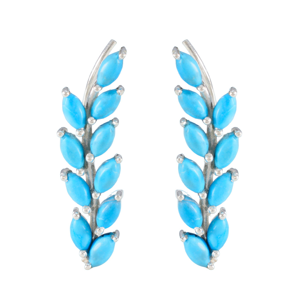 Turquoise-Mexican-Maya-multiple-Stud-Blue-Silver-Earring