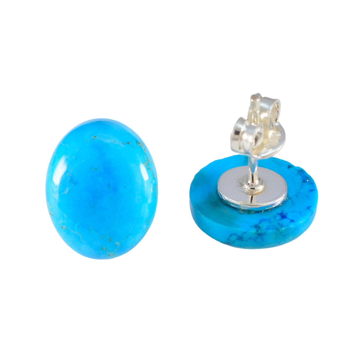 Turquoise-Japanese-Noelia-multiple-Stud-Blue-Silver-Earring Hoofdafbeelding