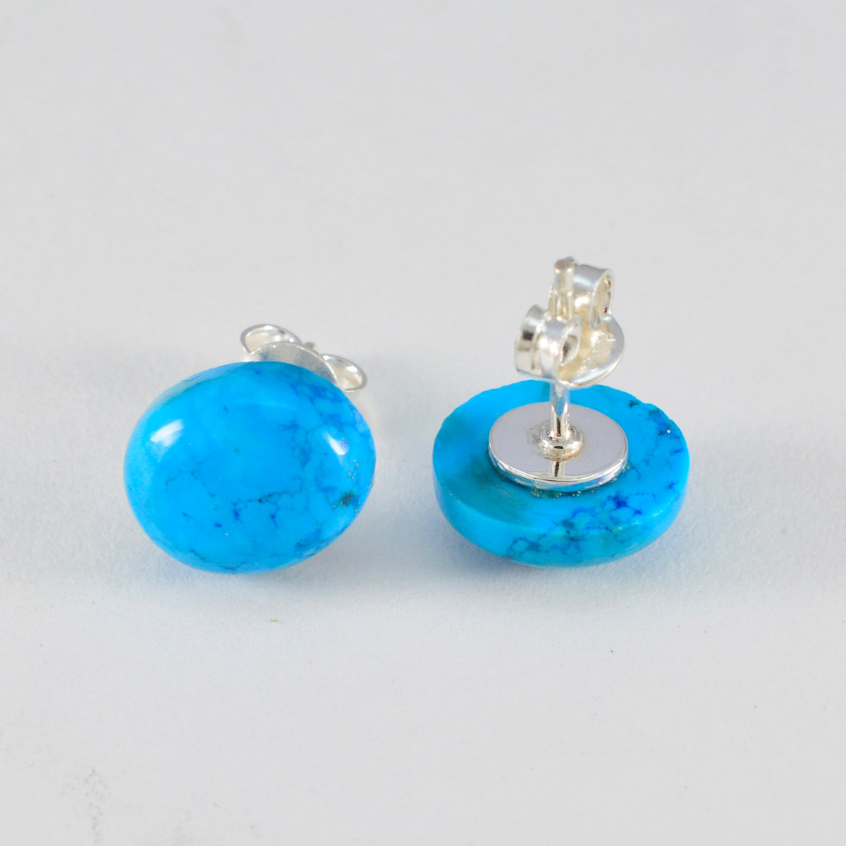 Turquoise Japanse Noelia meervoudige steker blauw zilveren oorbel Secundaire afbeelding
