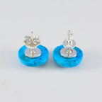 Turquoise-Japanese-Noelia-multiple-Stud-Blue-Silver-Earring