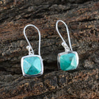 Turquoise-Italian-Ling-Solitaire-Dangle-Blue-Sterling-Silver-Earring