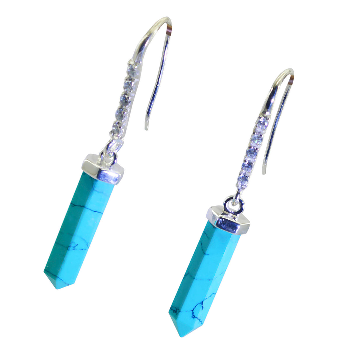 Turquoise-Spanish-Isabella-multiple-Dangle-Blue-925-Silver-Earring
